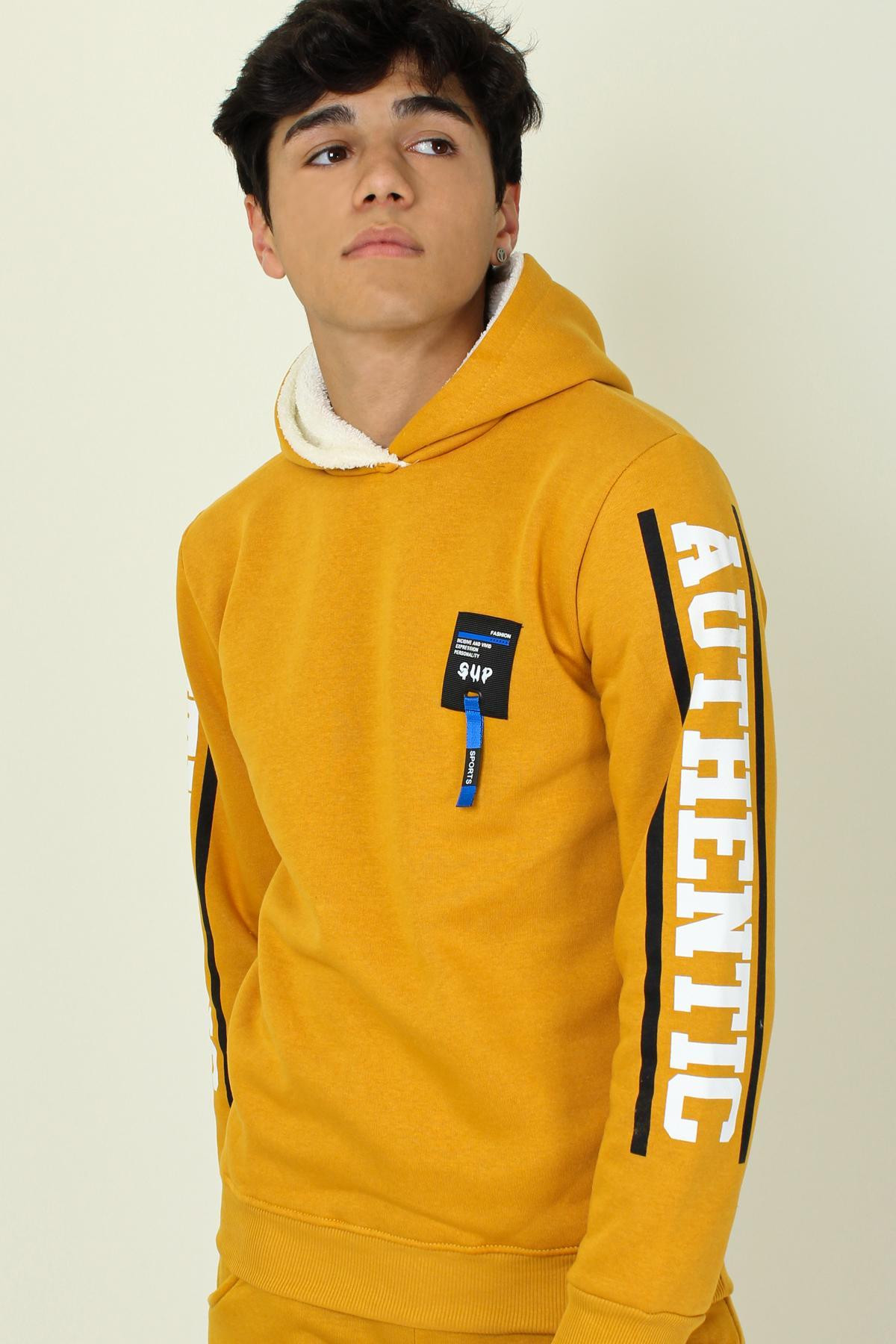 Hardal Erkek Cocuk Kapşonlu Sweatshirt 414 Yaş